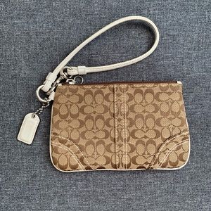 Coach Zip Wristlet in Signature Canvas